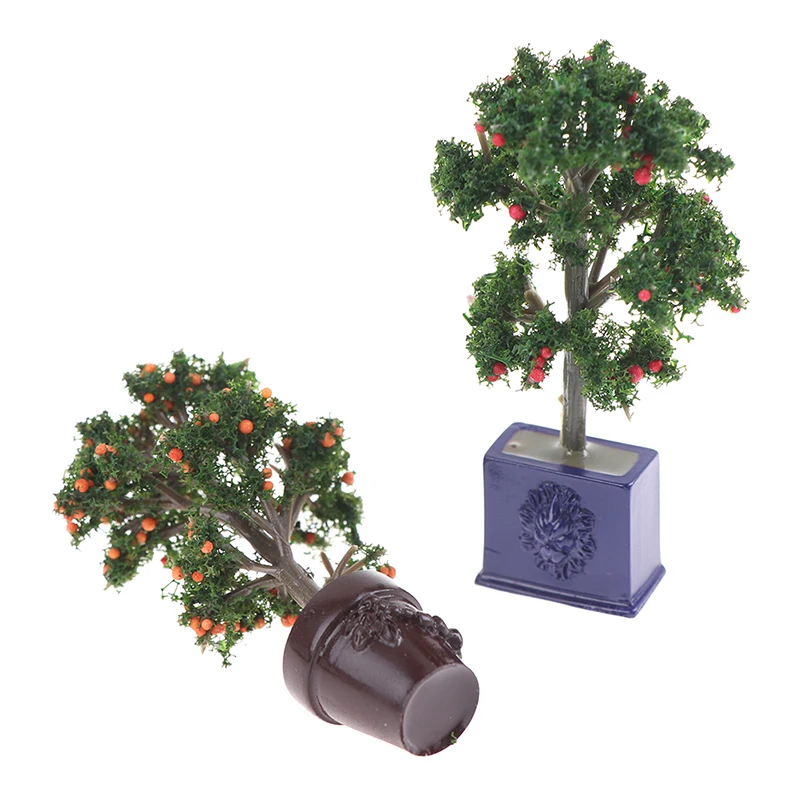 1:12 Dollhouse Miniatuur Ingemaakte Fruitbomen Simulatie Potplanten Poppenhuis Decoratie Accessoires