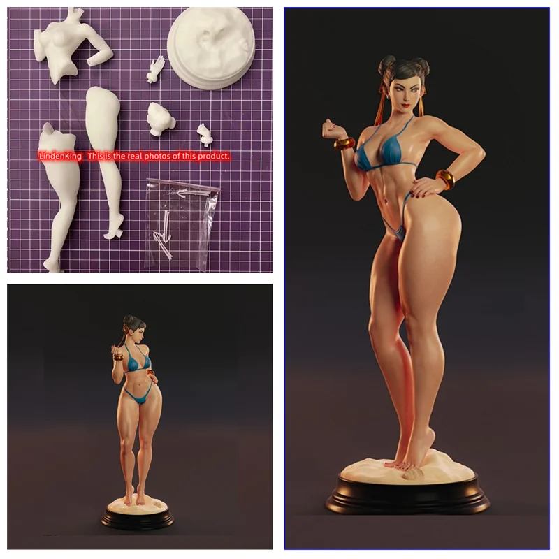 LinDeekin D9 مجموعات جراج ثلاثية الأبعاد مخصصة غير مطلية نماذج GK راتينج أبيض أحجية الصور المقطوعة المفككة لنماذج الشخصيات #2