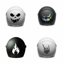 1pc evil Smile Vinyl Sticker For Motorcycle Helmet Decor Motor body self adhesive Fire Ride frase Decals