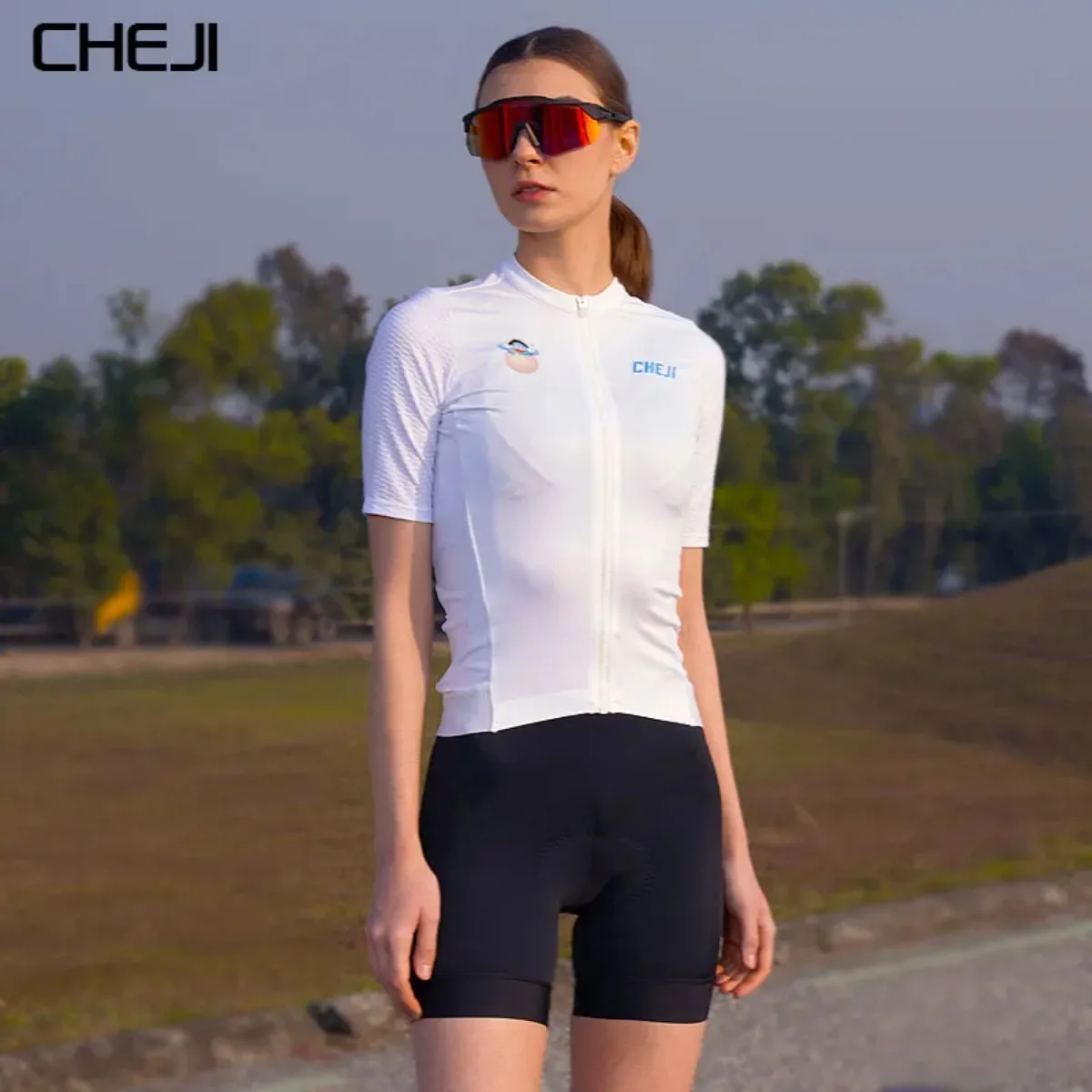 Cheji Cycling Clothing for Women,Short Sleeve Top,Bicycles Cycling Jerseys,Sports Equipment, Women\'s Clothing, Summer, New, 2022