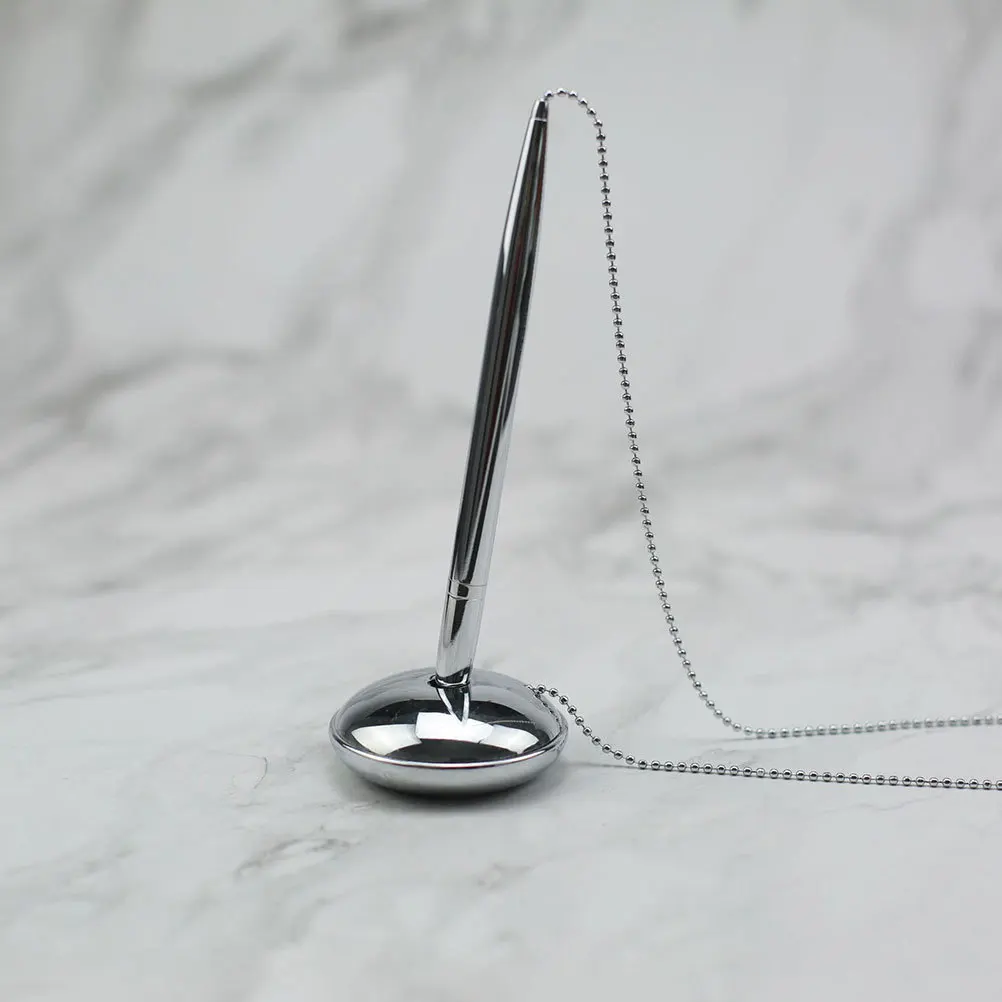 

Signature Vibrant Color Smooth Writing Ergonomic Standing Desk Pen For Office Hotel Guest Book Chain Pen Office Stationery