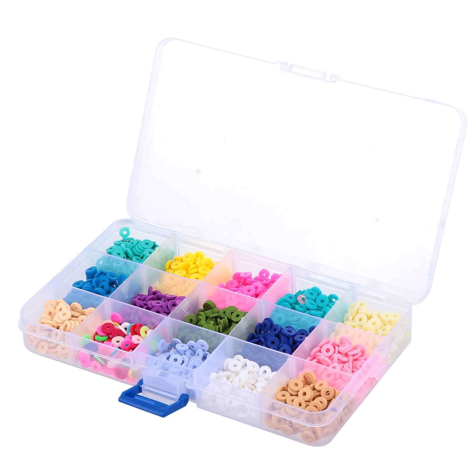 

Colorful Flat Round Clay Beads Necklace Jewelry Craft Polymer Spacer Bracelet DIY Loose Decor Gifts Accessories Pop Accessories