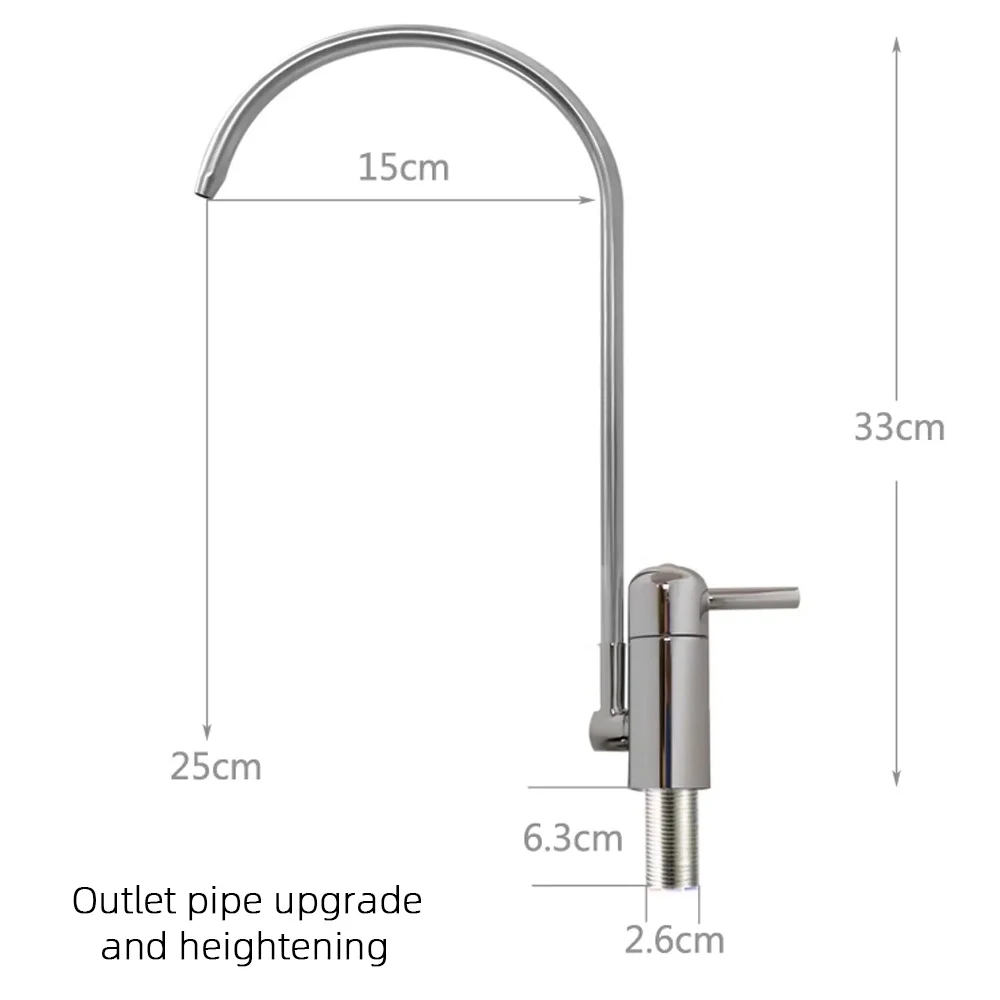 RV Electric Water Filter Tap Faucet Drinking Water Filter Kitchen Purifier Tap 360° Rotation for Amway Water Purifier