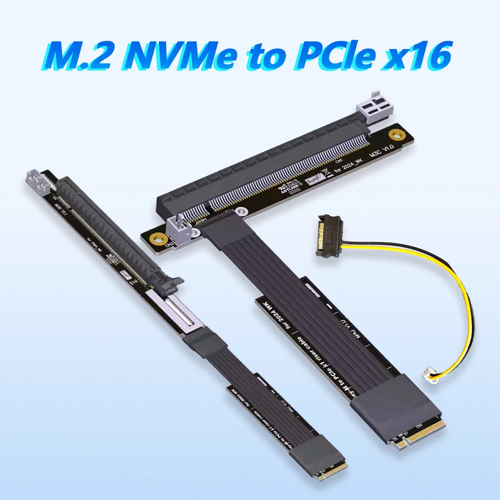 

Riser M.2 NVMe To PCIe 4.0 X16 Extender Adapter Cable for RTX3090 RX6800xt GPU GTX RTX Mining NVIDIA AMD Video Card Extension