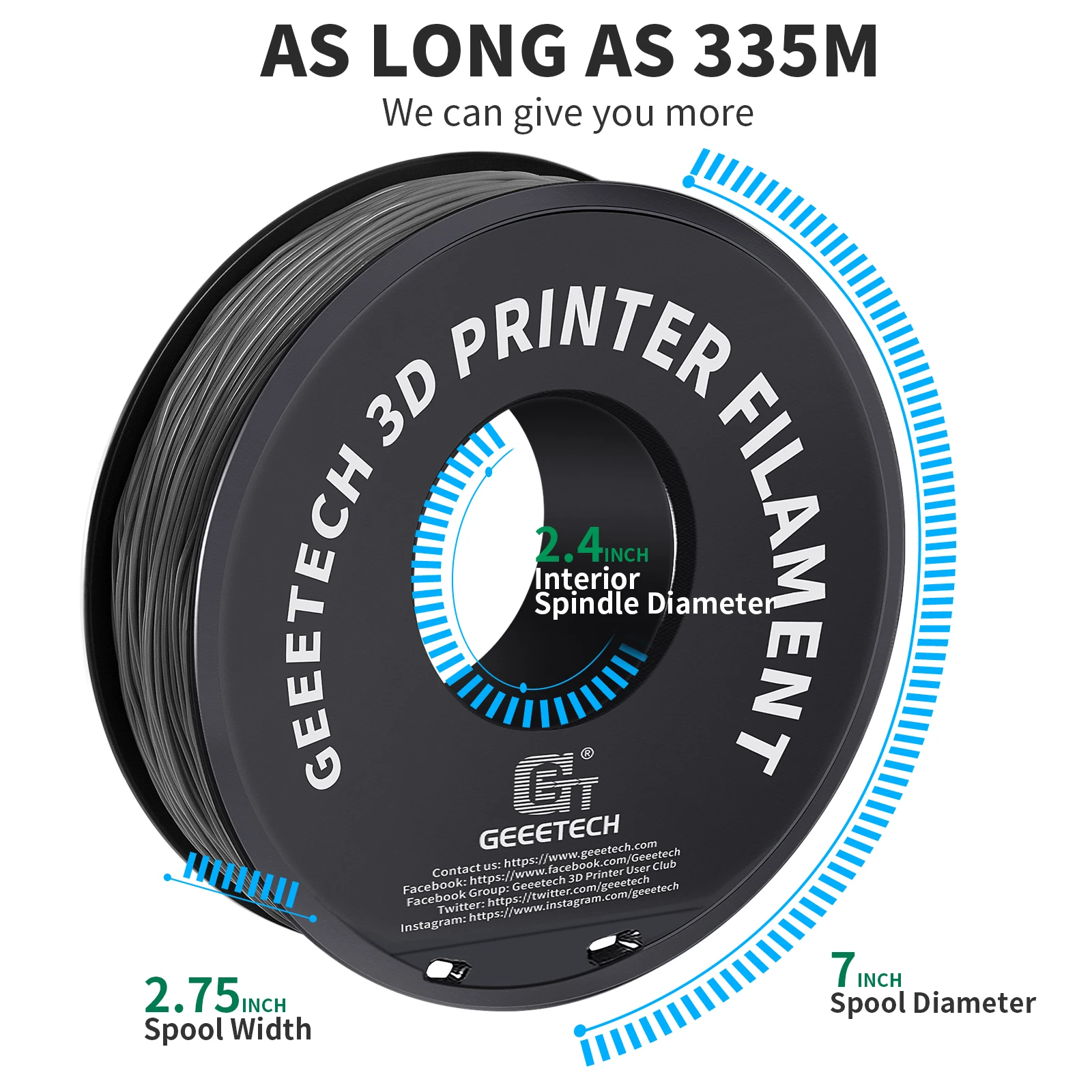 GEEETECH 5 كجم ثلاثي الأبعاد من مادة TPU المرنة مادة TPU 1.75 مم تغليف مكنسة بلاستيكية، غير سامة عالية الجودة وآمنة