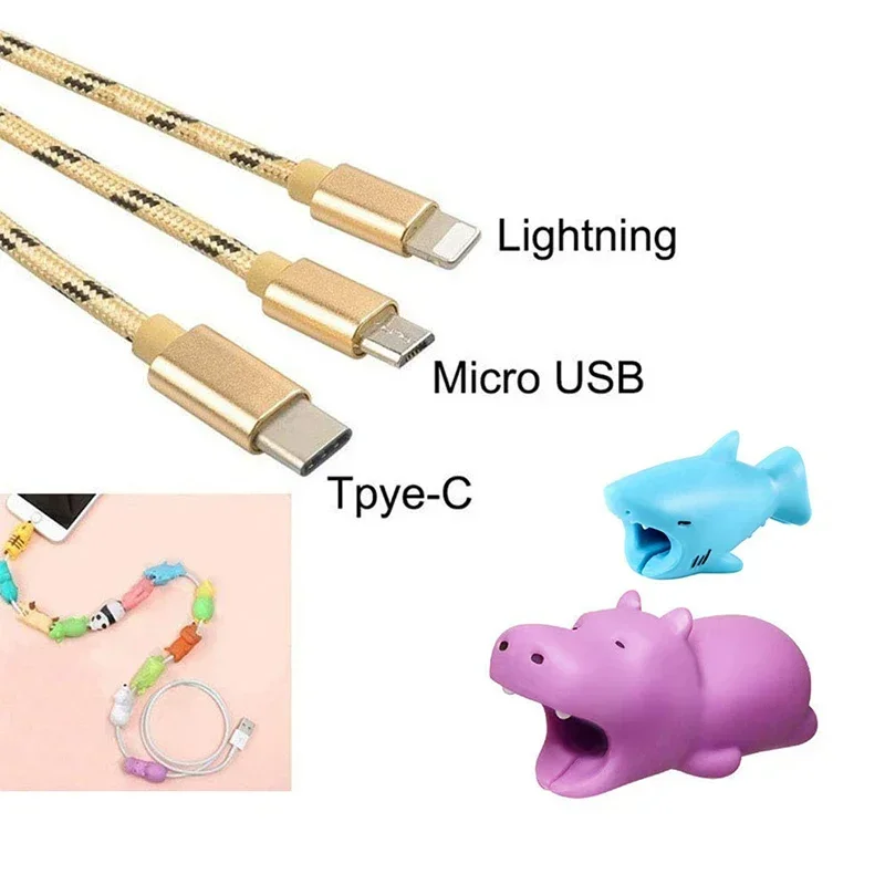 Organizer na kabel ładowarki Ochraniacz na kabel słuchawek Animal Usb Bite Winder Ochraniacze na kabel USB Organizacja linii ładowarki