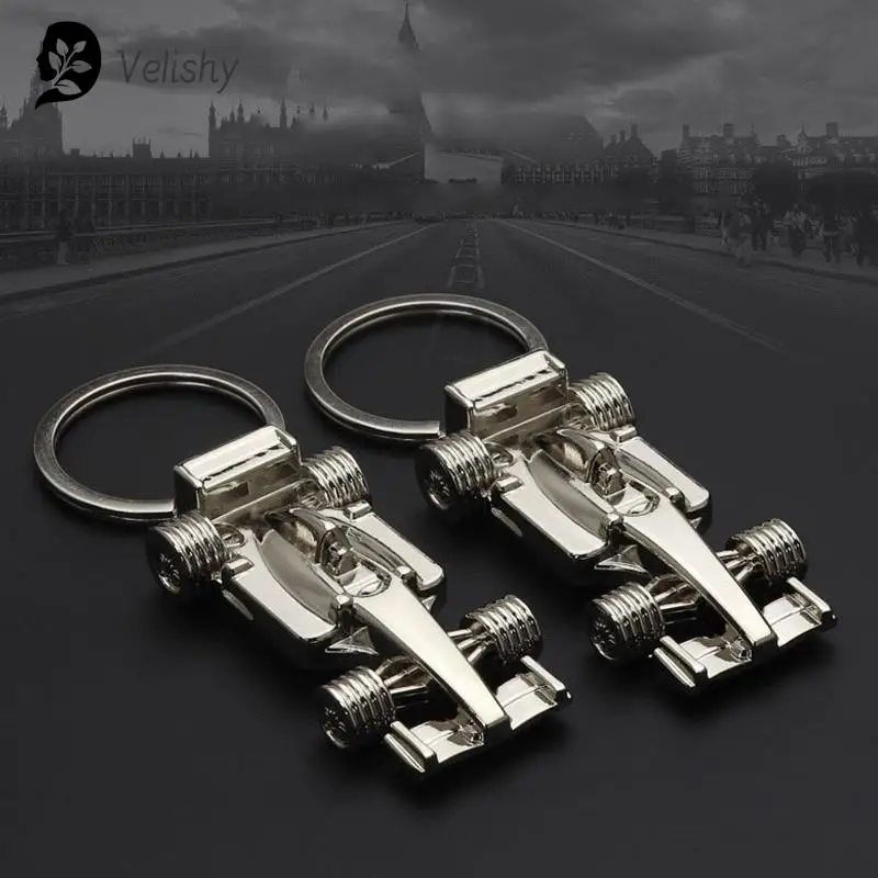 F1 Keychain Racing Activity Gift Personality Pendant Key Buckle Silver Color Car Key Chain Men\'s Jewelry Keyring