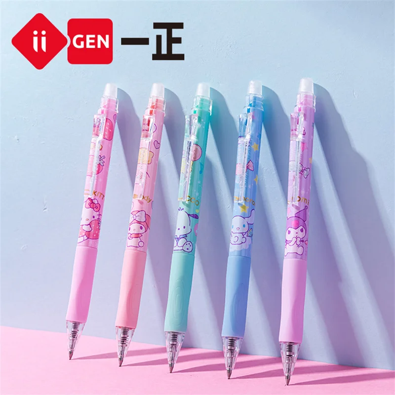 

20pcs/lot Sanrio Kuromi Melody Cinnamoroll Erasable Gel Pen Creative 0.5mm Blue Ink Signature Pens Gift Office School Supplies