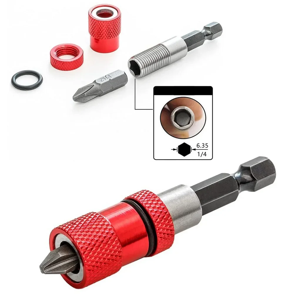 Stainless Steel Electric Screwdriver Bit Magnetic Connecting Rod Extension Rod Adjustable Extension Rod Tool