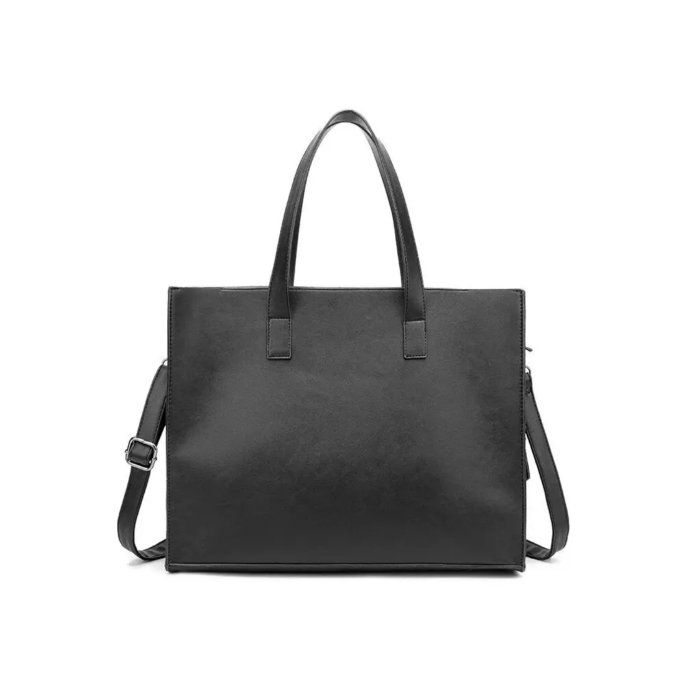 Man Horizontal Fashion PU Leather Messenger Luxury Brand Men Briefcase Handbag Men's Shoulder Retro Tote Leather Laptop Bag