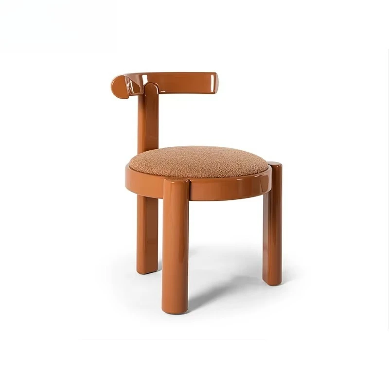 Nowoczesne nordyckie lekkie luksusowe krzesło barowe w stylu leisure, designerskie krzesło z drewnianą powierzchnią Ti-ta i tkaniną, małe, pulchne krzesło do domu, krzesło do kawiarni, krzesło do jadalni.