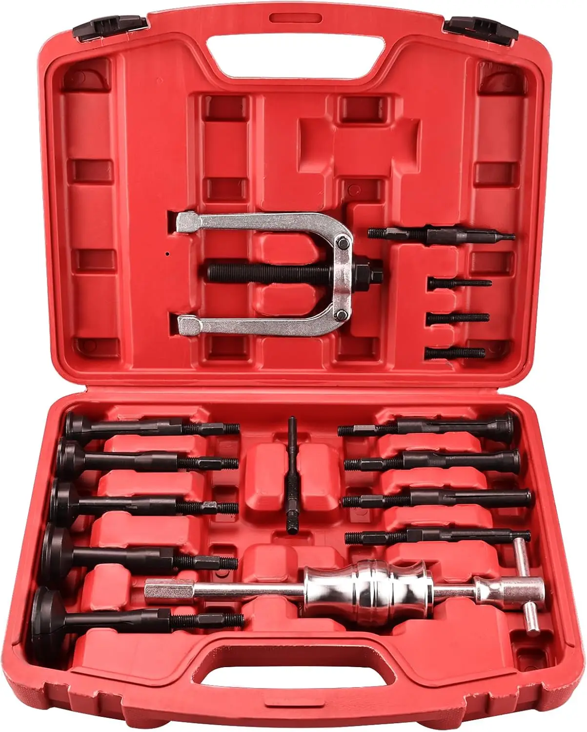 

16PCS Blind Pilot Inner Bearing Puller Set, Blind Hole Collet Bearing Race and Seal Puller Extractor Kit