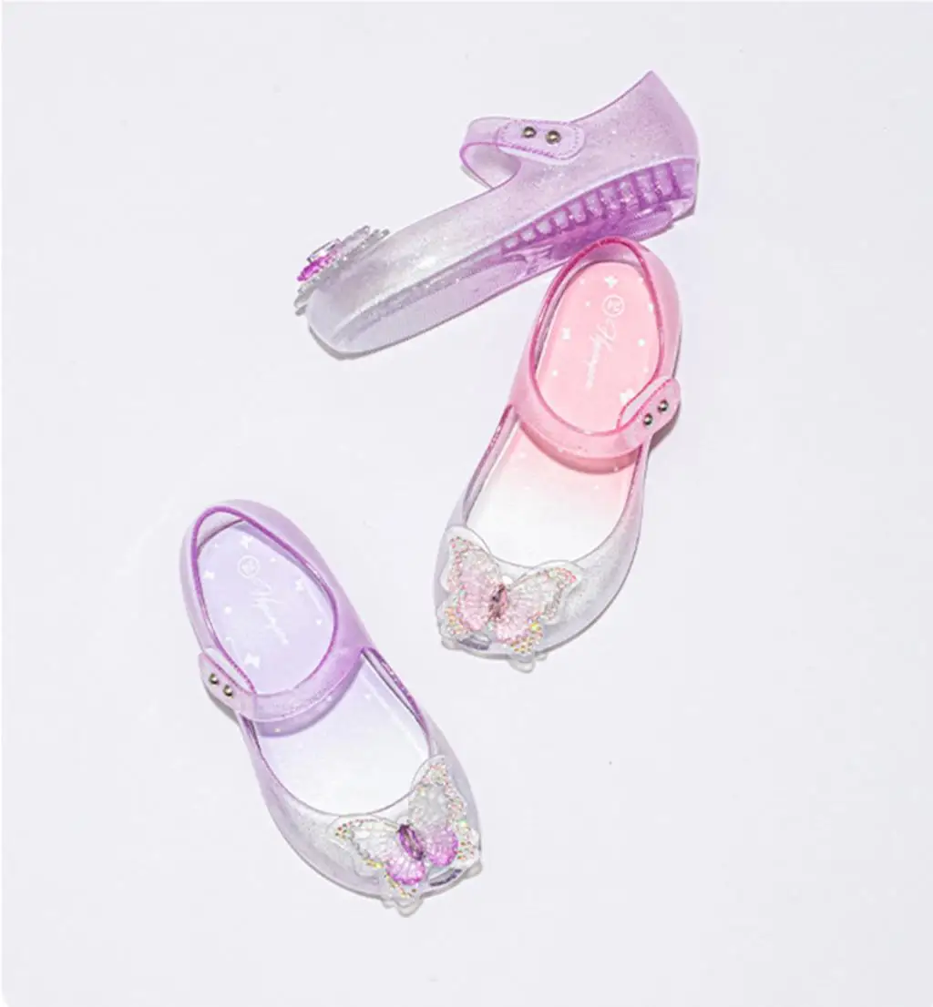 Children's Jelly Sandals 2025 New Summer Anti slip Soft Sole Girls' Sandals Fashion Princess Beach Shoes Toddlers Shoes