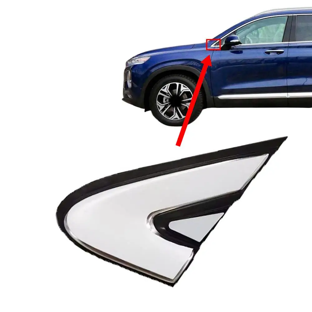 Fender Pillar Trim Garnish 86210S1100 For Hyundai Santa Fe 2019-2020 Replacement Installation Plastic Black Fender Pillar Trim