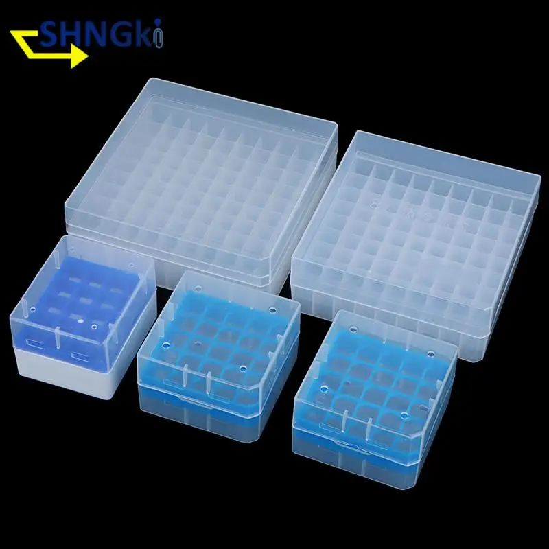 20/25/81/100 Sockets Plastic Test Tube Holder Centrifuge Tube Rack Box With Cover Centrifugal Tube Support Laboratory Supplies