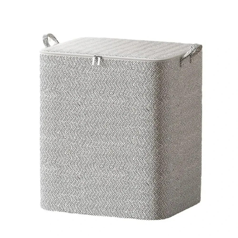 Non-woven Quilt Storage Bag with Lids Zipper Foldable Clothes Quilt Bins Container Large Capacity Dust-proof Bag Organize image 4