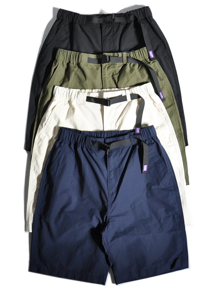 

Retro Japanese Sle y Outdoor Workwear orts American Khaki Loose Straight Casual Five-Quarter Length for Men