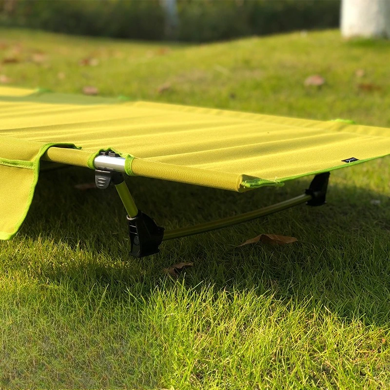 Outdoor lightweight folding bed Portable camping Simple camp bed Escort lunch break bed Camping simple leisure