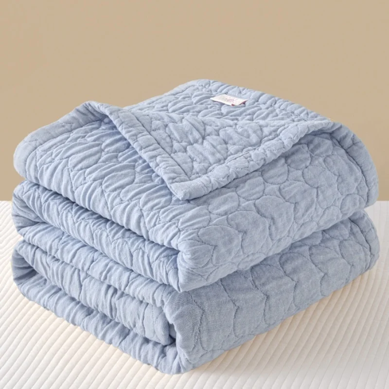 1 Pc Breathable Pure Cotton Throw Blanket Quilted Heart Rose Towel Thread For Sofa Plane Baby Adult Summer Quilt Drop Shipping