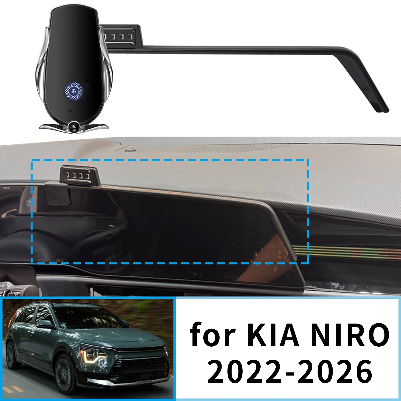 

fit for KIA NIRO 2022-2024 2025 2026 Navigation Bracke Screen Base Phone Holder Mount Stable Clip-On Car ​​accessoires