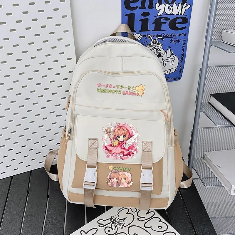 cardcaptor sakura mini backpack Clear Card Arc and battle costume studded in white fabric Sakura Cardcaptor Clow Card Tarot
