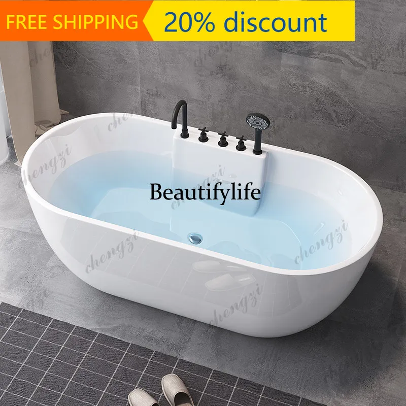 CC Acrylic material household small apartment independent integrated seamless splicing hotel bathtub