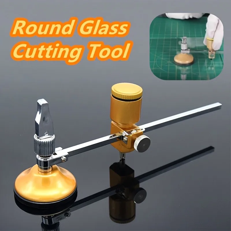 Compass Glass Circle Cutter – Suction Base, 360° Rotary for 2-10mm Kitchen Vent Holes