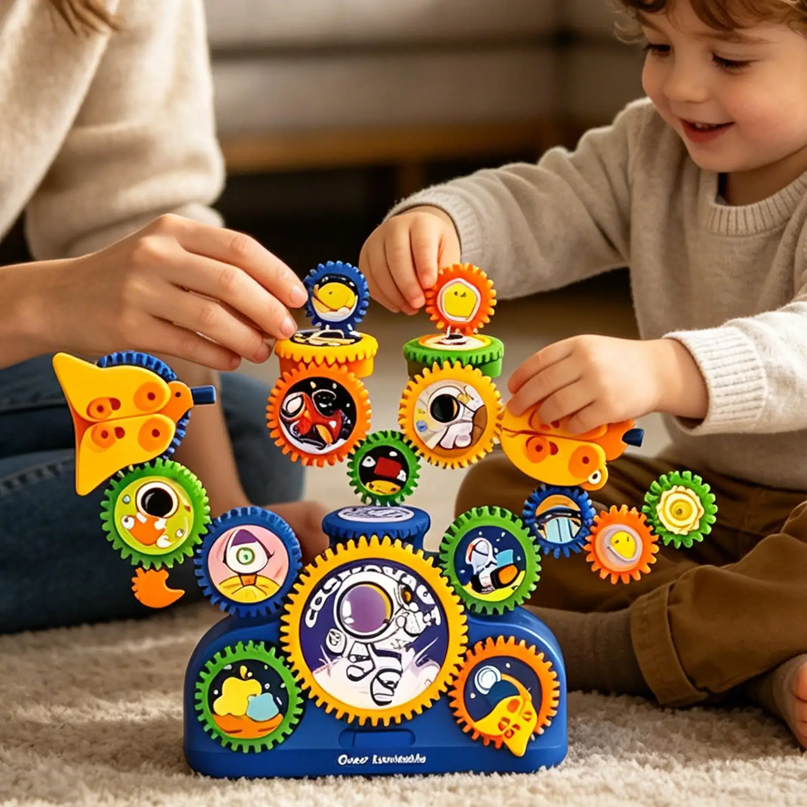 

Gear Building Blocks Educational Fun Interlocking Learning Set Building Blocks Kit For Boys Girls Indoor Inside House Bedroom