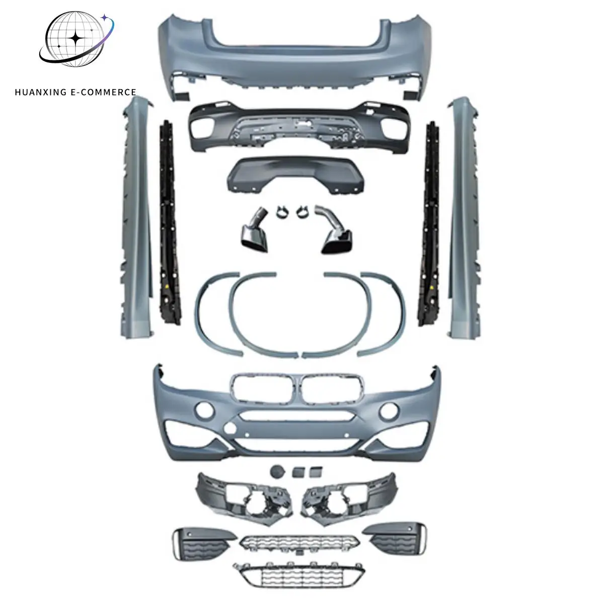 Factory Direct SaleTuning Body Kit X6 F16 2014-2018 for X6 M-Tech Body Kit Front Rear Bumper Side Skirts Car Accessories