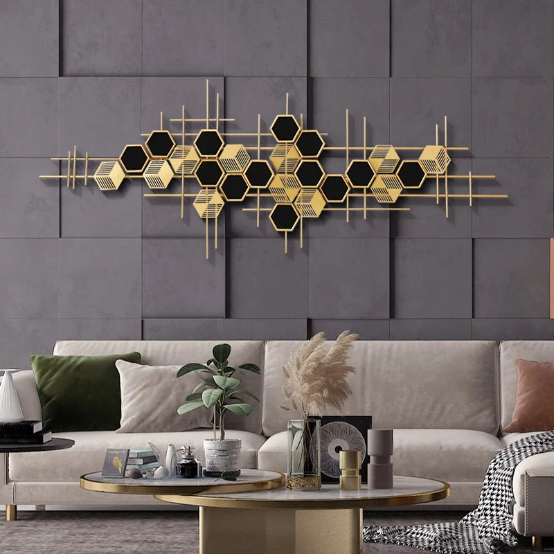 

New Chinese style iron art wall hanging living room sofa background wall metal decorative pendant creative wall decoration wall