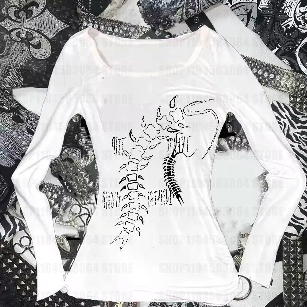 Y2k aesthetic pattern retro basic T-shirt women's clothing retro pattern top short sleeved casual women's T-shirt millennium sty