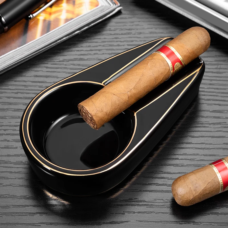 

Solo Ceramic Cigar Ashtray | Innovative Single-Serve Design | Elegant Personal Smoking Companion