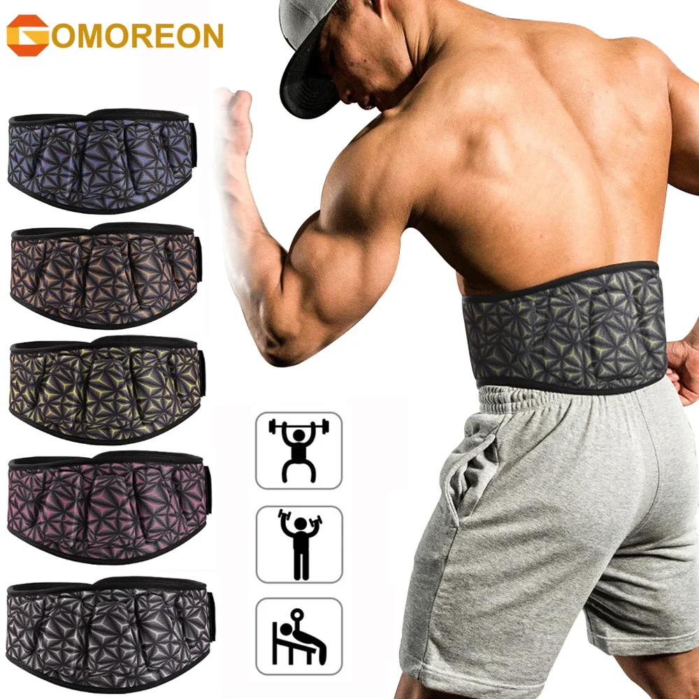 GOMOREON-Soporte de cintura para hombres y mujeres, cinturón de entrenamiento para levantamiento de pesas, núcleo y parte inferior de la espalda