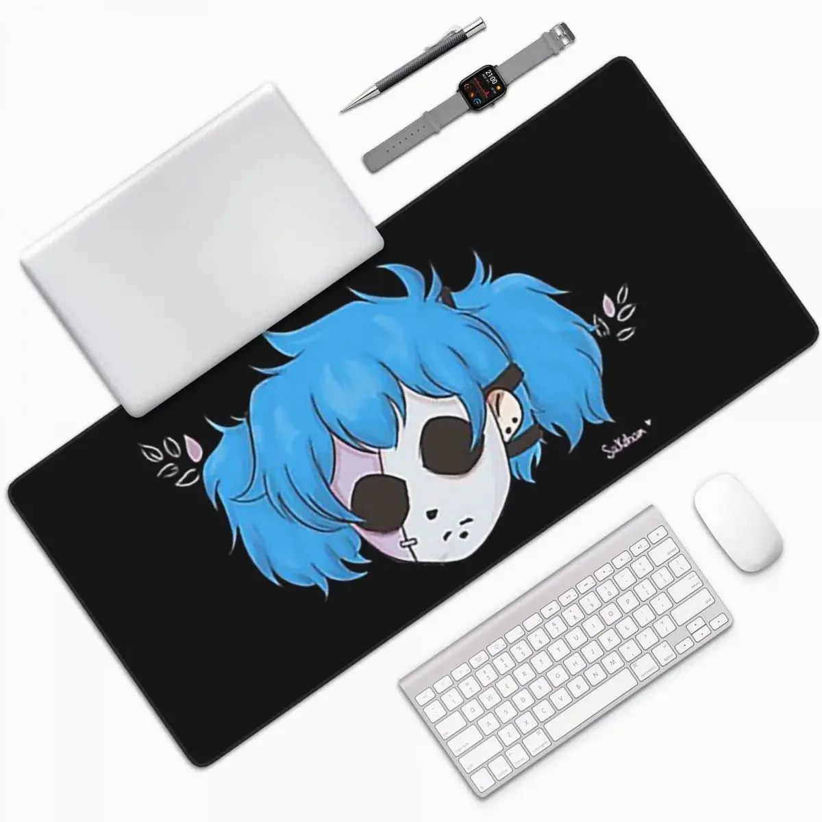 Sally Face Long Large Mouse Pad Computer Keyboard Mouse Mat Gaming PC Laptop Desk Mat Office Accessories Table Mats