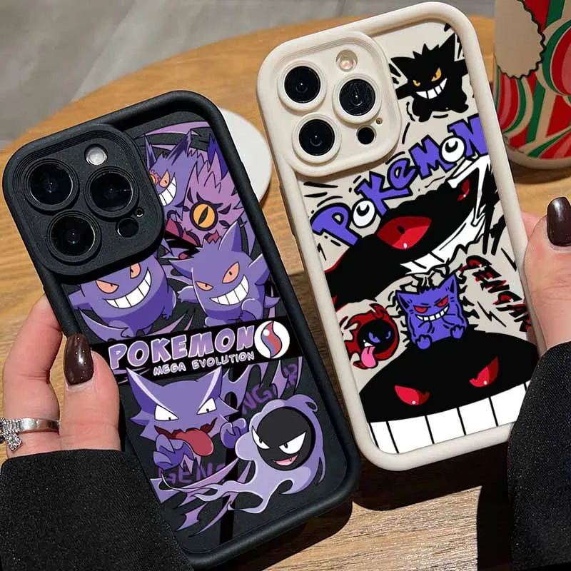 أنيمي Gengarss جديد لسامسونج غالاكسي S25 S24 S23 S22 S21 S20 زائد الترا FE لايت العين سلم جراب هاتف Funda غطاء قذيفة كابا