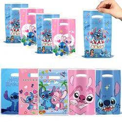 10/20/30Pcs Disney Lilo & Stitch sacchetti regalo per feste sacchetti di imballaggio per biscotti caramelle Stitch snack Bag bambini Baby Shower forniture di compleanno