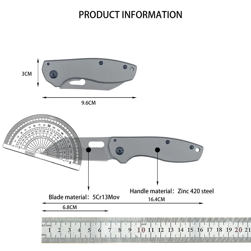 Quente 103 mini faca dobrável sobrevivência portátil faca de bolso defensiva edc ferramentas acampamento 5cr13mov lâmina zinco 420 alça aço