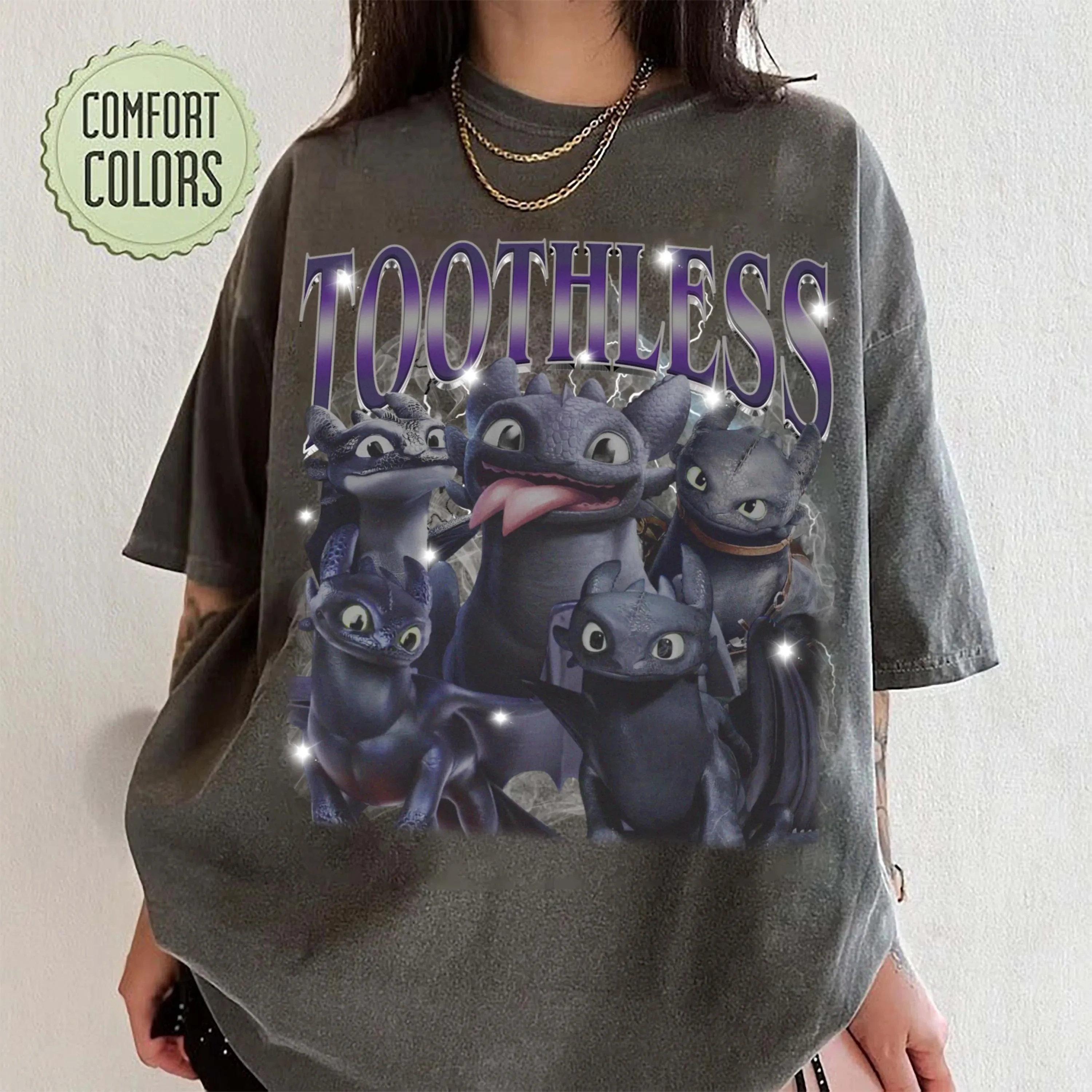 قميص ديزني بلا أسنان كيفية تدريب قميص التنين الخاص بك، قميص ديزني Night Fury، قميص In My Dragon Era، قميص ديزني لاند المطابق