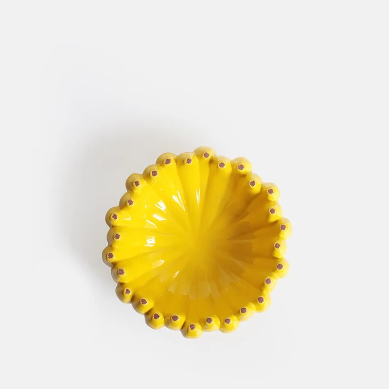 

Banana Shaped Ceramic Salad Bowls round Porcelain Fruit Basket Tableware Unique Kitchen Dining Set