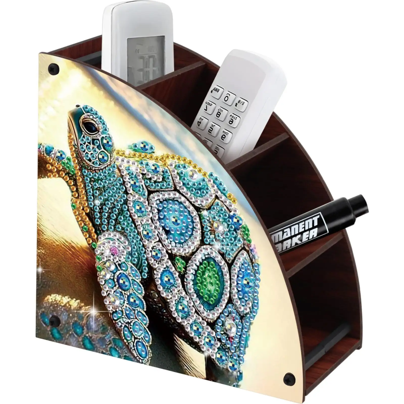 

Набор для алмазной живописи «сделай сам», треугольная коробка-органайзер, деревянная коробка с морской черепахой