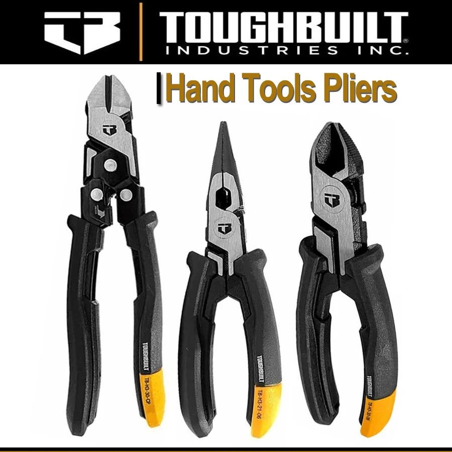Toughbuilt-alicate Multi-funcional Flat Cut Wire Ferramentas Manuais Poupança de Trabalho Corte Diagonal Tb-h33006