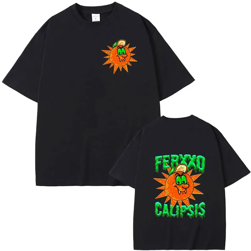 Men's Tee Shirt Rapper Feid Ferxxocalipsis World Tour Summer 100% Cotton T-shirt Tops Men Women Harajuku Hip Hop Style T-Shirts