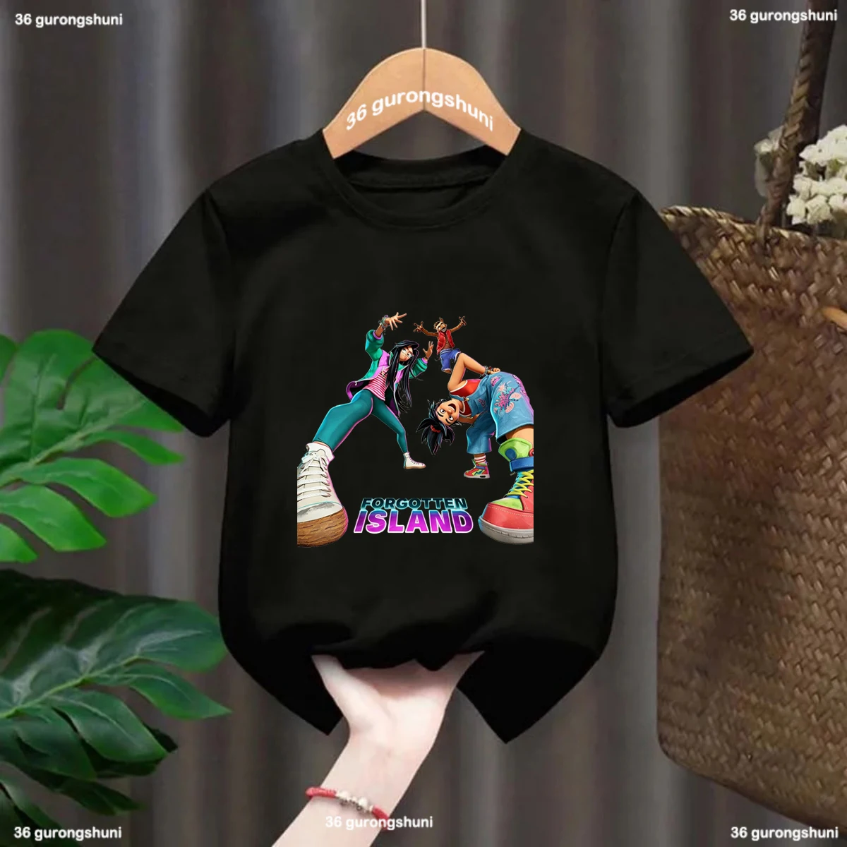 2026 Newly Released Animated Films Forgotten Island Character Print Boys/Girls Summer Harajuku Casual Short Sleeve T-Shirt Tops