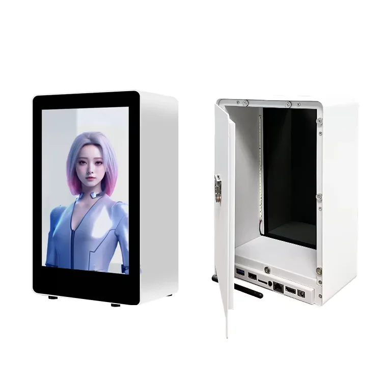10-50 inch indoor 3D holographic box interactive video holographic touch screen box transparent holographic box display case