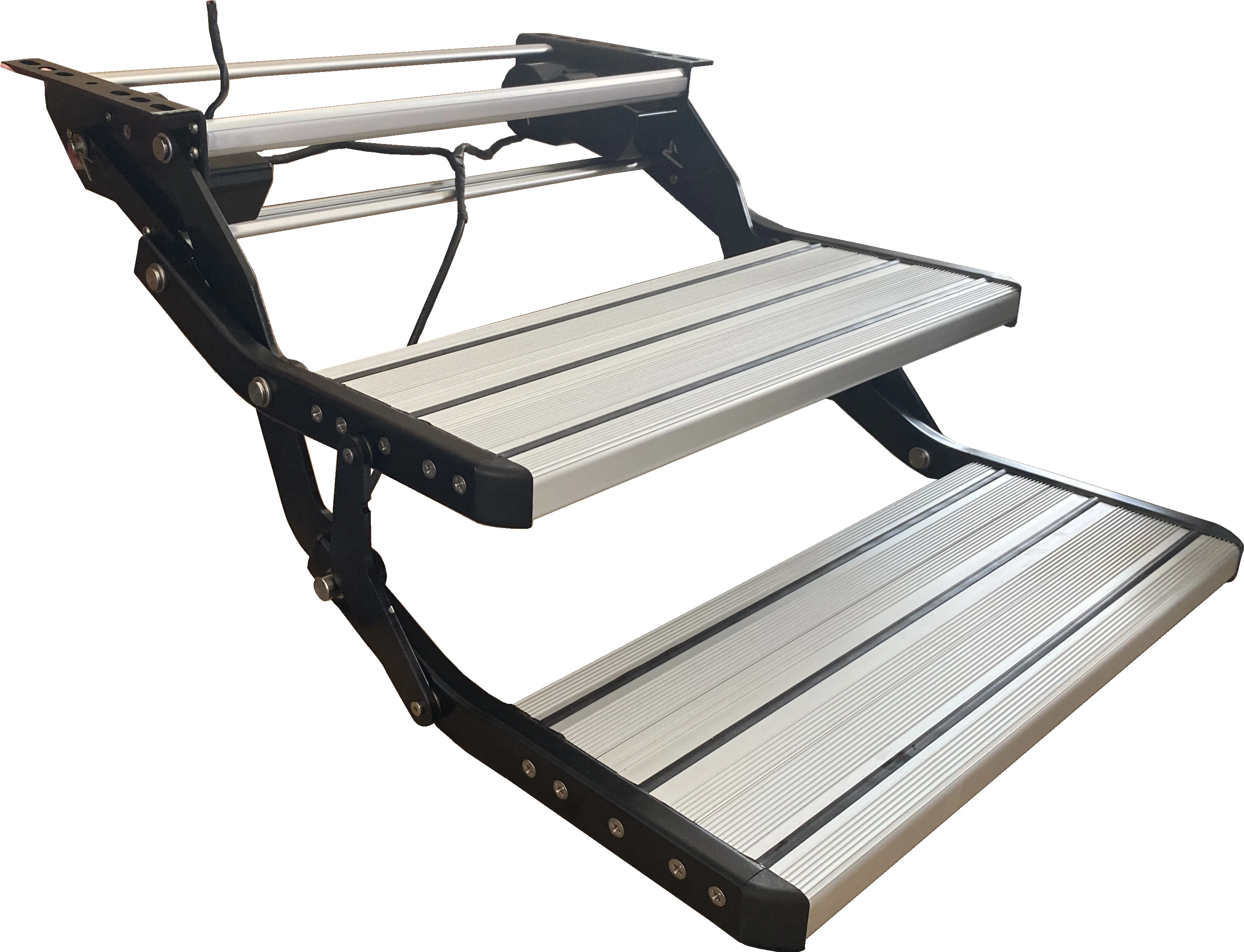 Good Quality Capacity 200 Kg Electric Side Telescopic Double Steps RV Camper Caravan Ladders
