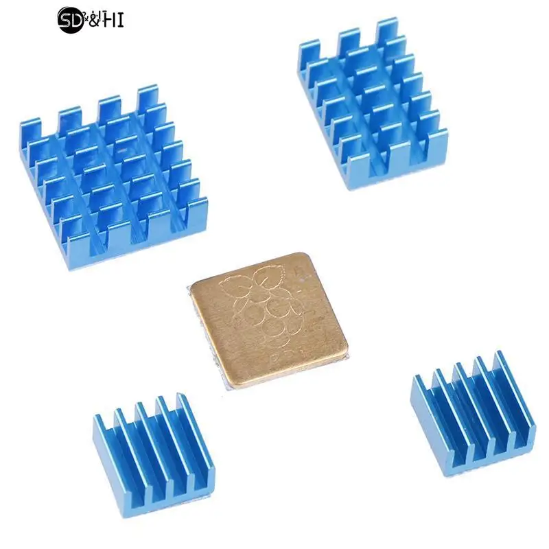 5 шт., алюминиевый радиатор для Raspberry Pi 2/3/4 3B + 4B