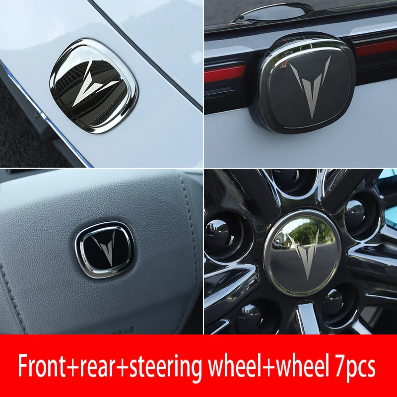 Car Front Hood Sticker Rear Trunk Badge for Changan UNI-T UNI-K CS35 CS55 CS85 CS75 CS15 Steering Wheel Hub Caps Sticker Decals