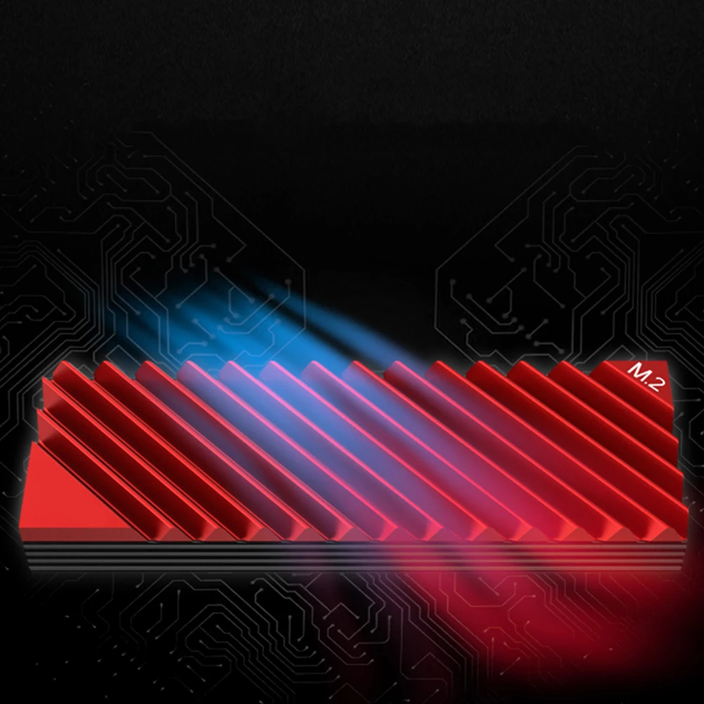 

Aluminum Heat Sink Ssd Cooler Fin For M.2 2280 Solid State Drive Metal Heating Sink Thermal Conductive Silicone Pad Overheat