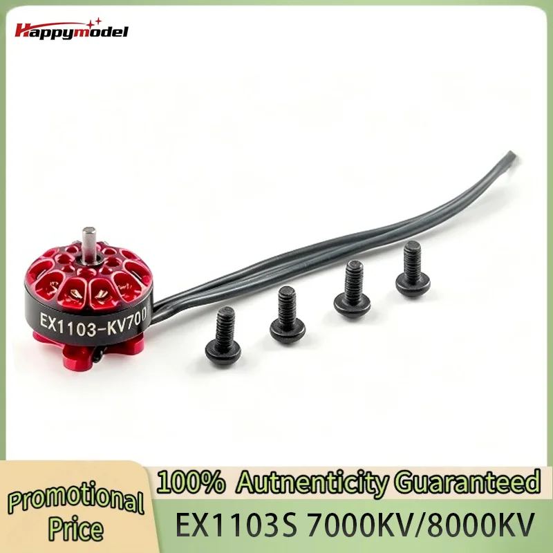 

HappyModel EX1103S 1103 7000KV 8000KV 2-4S Brushless Motor 1.5mm for FPV Toothpick Micro Drone DIY Parts