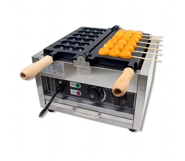 Commercial Bubble Egg Waffle Machine, Makes 3-Ball & 7-Ball String Skewer Cakes, for Pastry Dessert Street Food